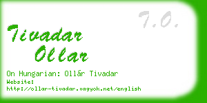 tivadar ollar business card